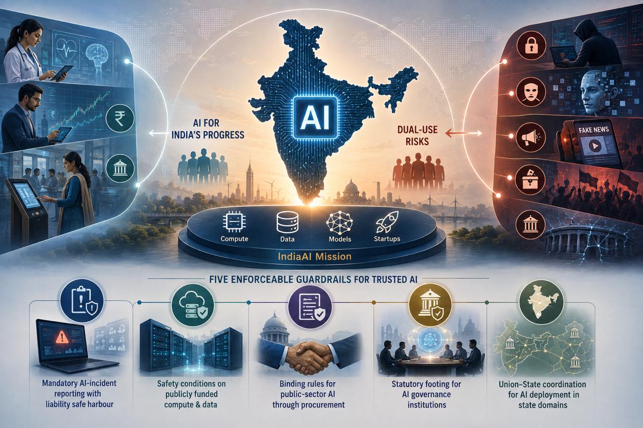 Issue Brief No (08): Governing the Next AI Frontier: India’s Need for Enforceable Guardrails

<br />Author: <em> Gopikrishna Sumathi Simhanjana</em>